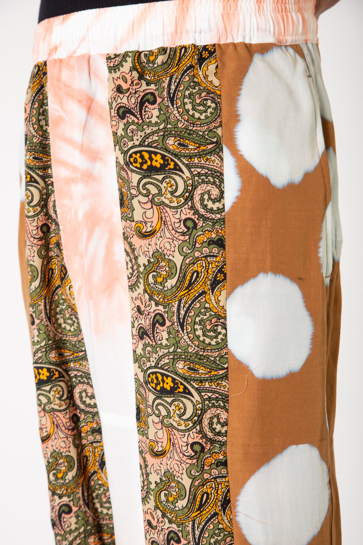 NOMARHYTHM TEXTILE | MUTED TONES PATCHWORK PANTS