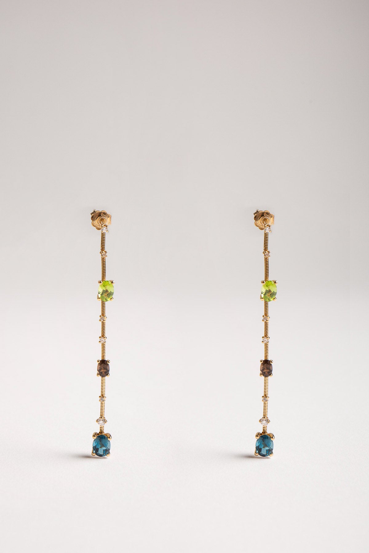 MATTIA CIELO | MULTI STONE DANGLE EARRINGS - MAXFIELD LA