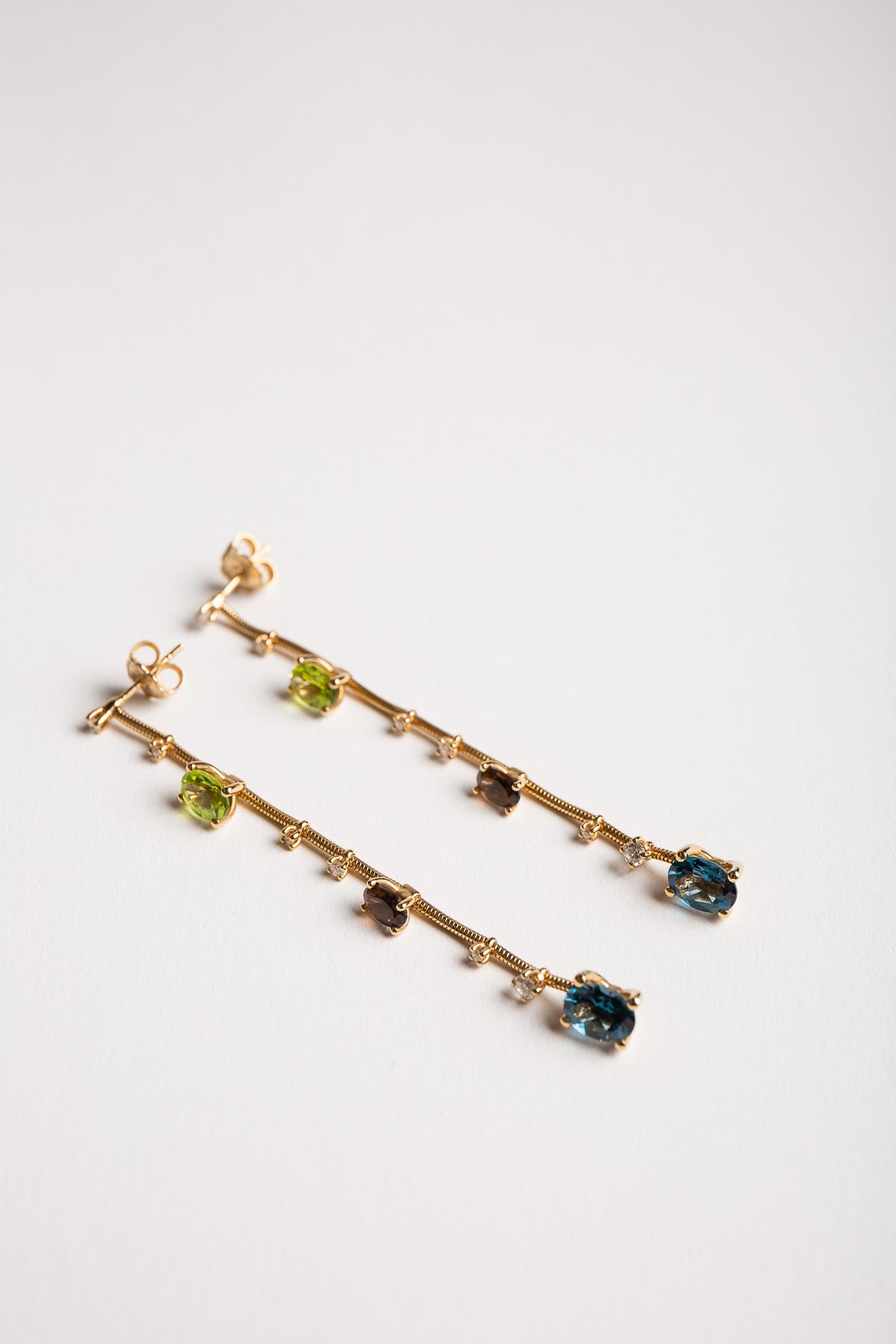 MATTIA CIELO | MULTI STONE DANGLE EARRINGS - MAXFIELD LA