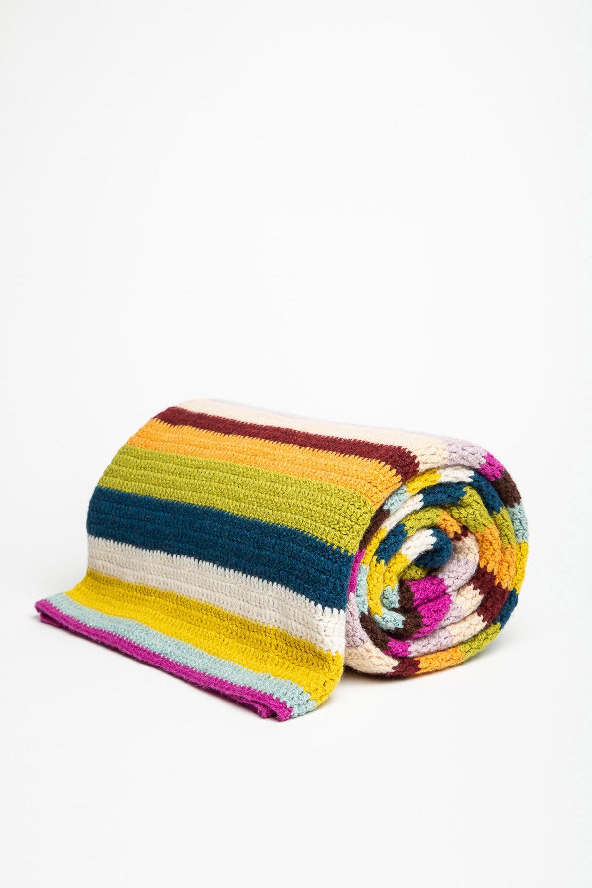 布団・毛布 The Elder Statesman Rainbow Blanket THE ELDER STATESMAN | BUSY STRIPE BLANKET