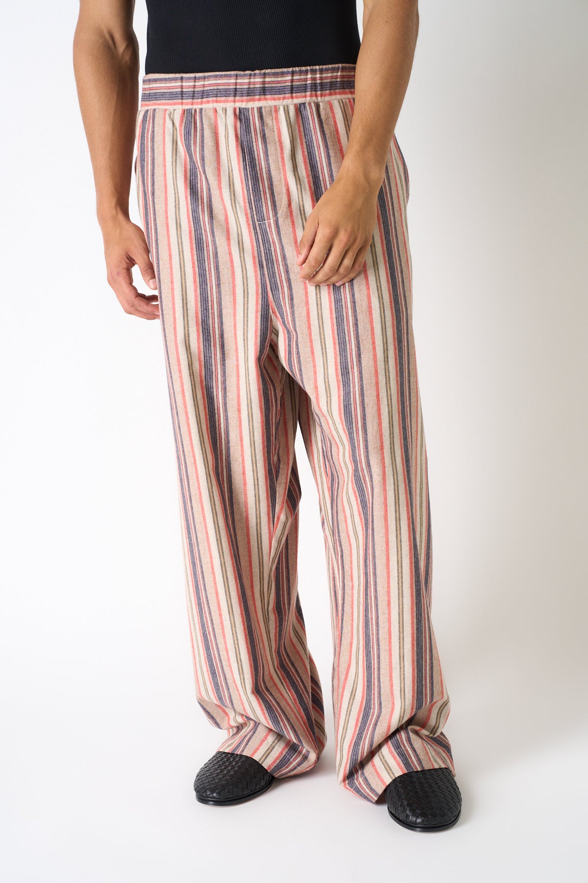 THE ELDER STATESMAN | LEISURE STRIPE PANTS - MAXFIELD LA