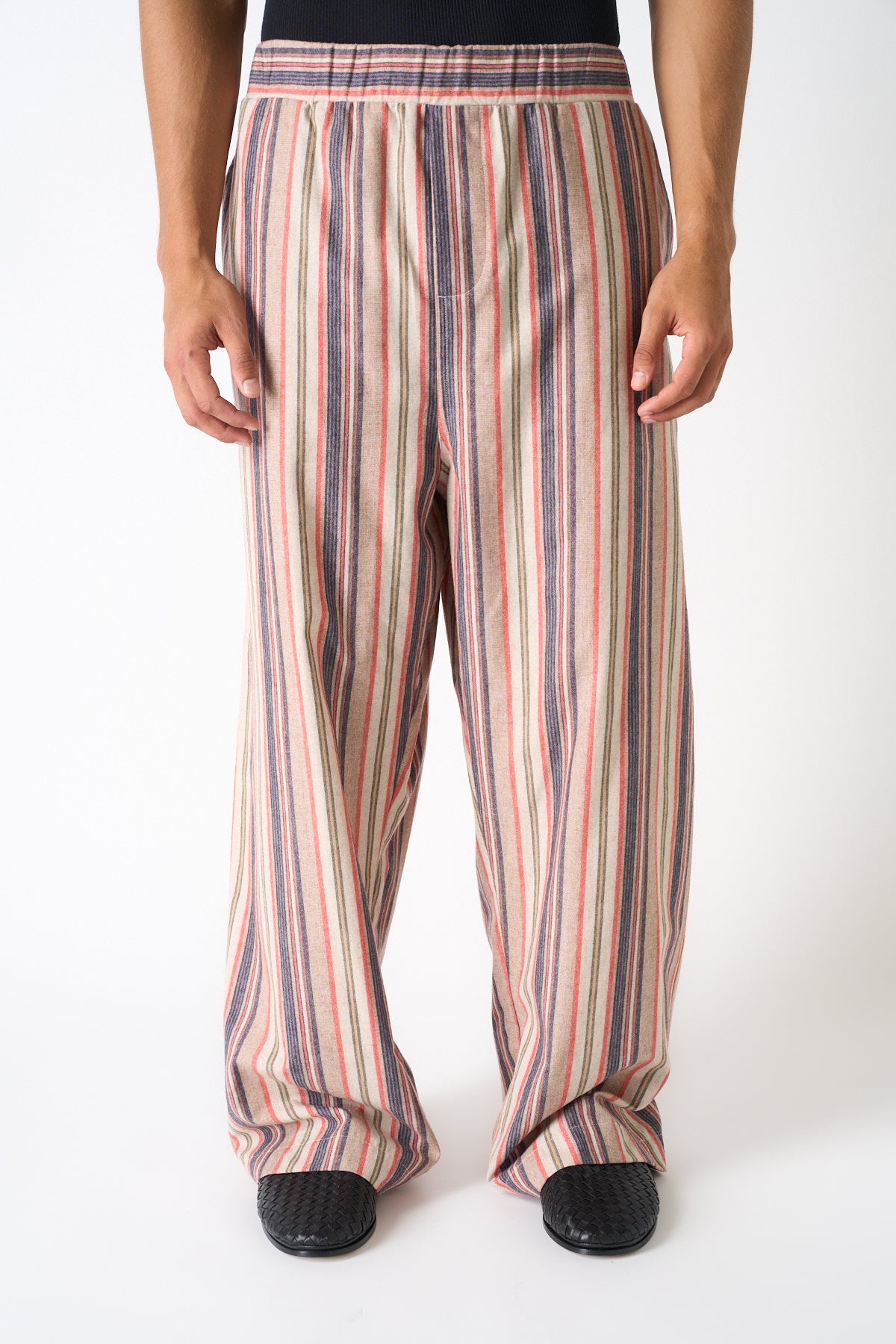THE ELDER STATESMAN | LEISURE STRIPE PANTS - MAXFIELD LA