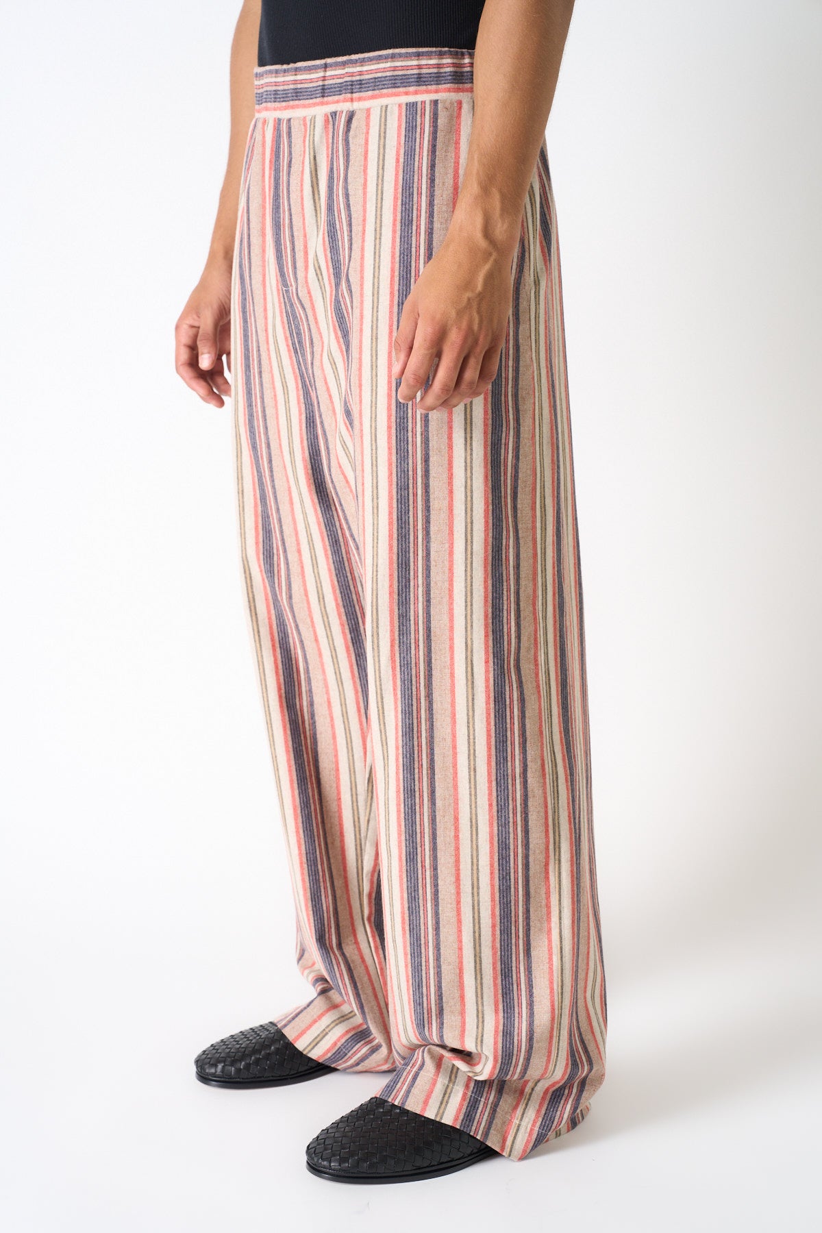 THE ELDER STATESMAN | LEISURE STRIPE PANTS - MAXFIELD LA