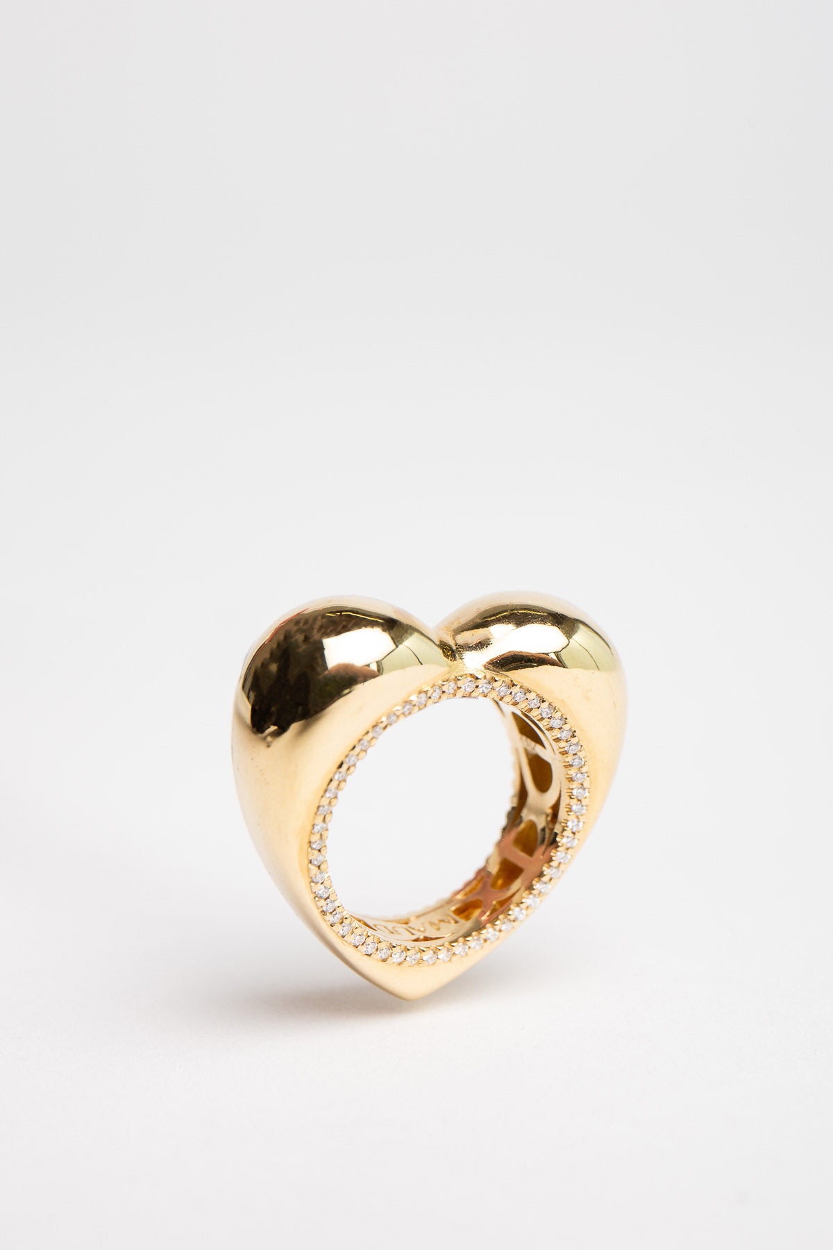 MAUD JEWELRY | 18K GOLD 1CT DIAMOND HEART RING - MAXFIELD LA