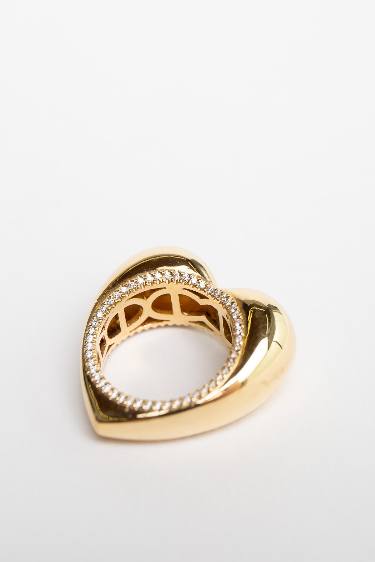 MAUD JEWELRY | 18K GOLD 1CT DIAMOND HEART RING - MAXFIELD LA