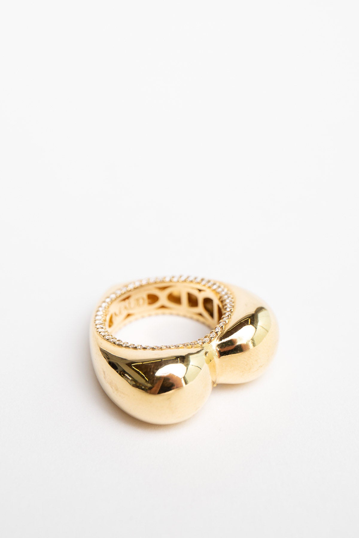 MAUD JEWELRY | 18K GOLD 1CT DIAMOND HEART RING - MAXFIELD LA
