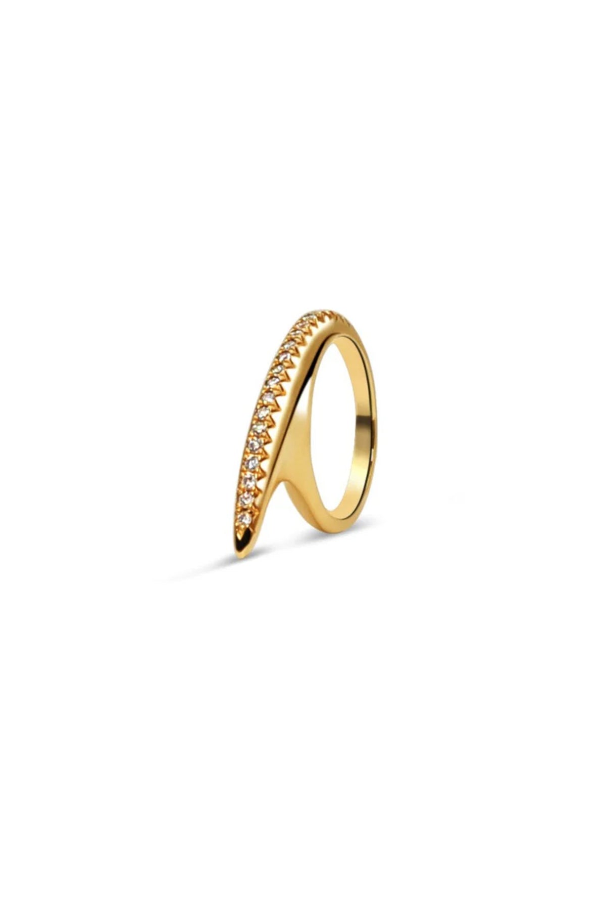 JOVANA DJURIC | SMALL YELLOW GOLD DIAMOND SLICE RING - MAXFIELD LA