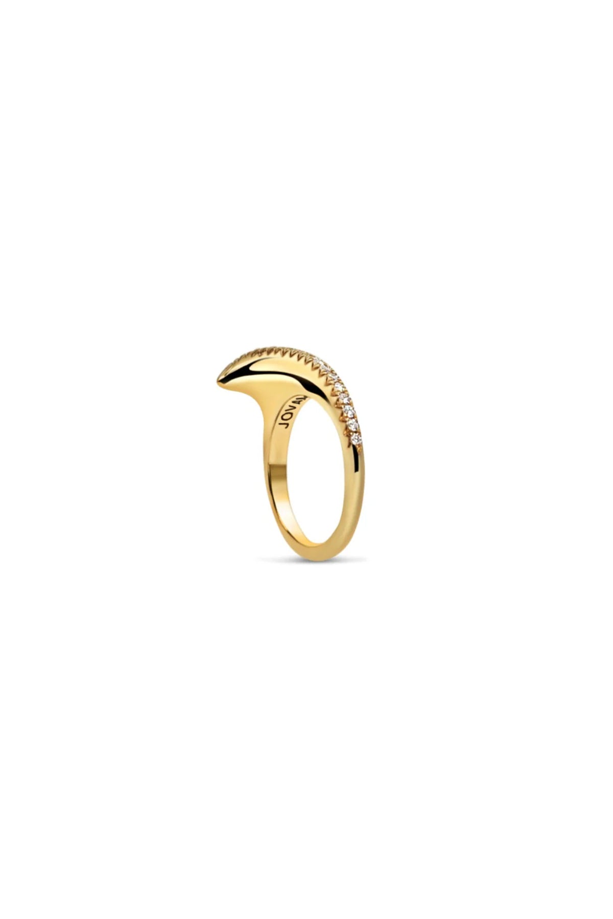 JOVANA DJURIC | SMALL YELLOW GOLD DIAMOND SLICE RING - MAXFIELD LA