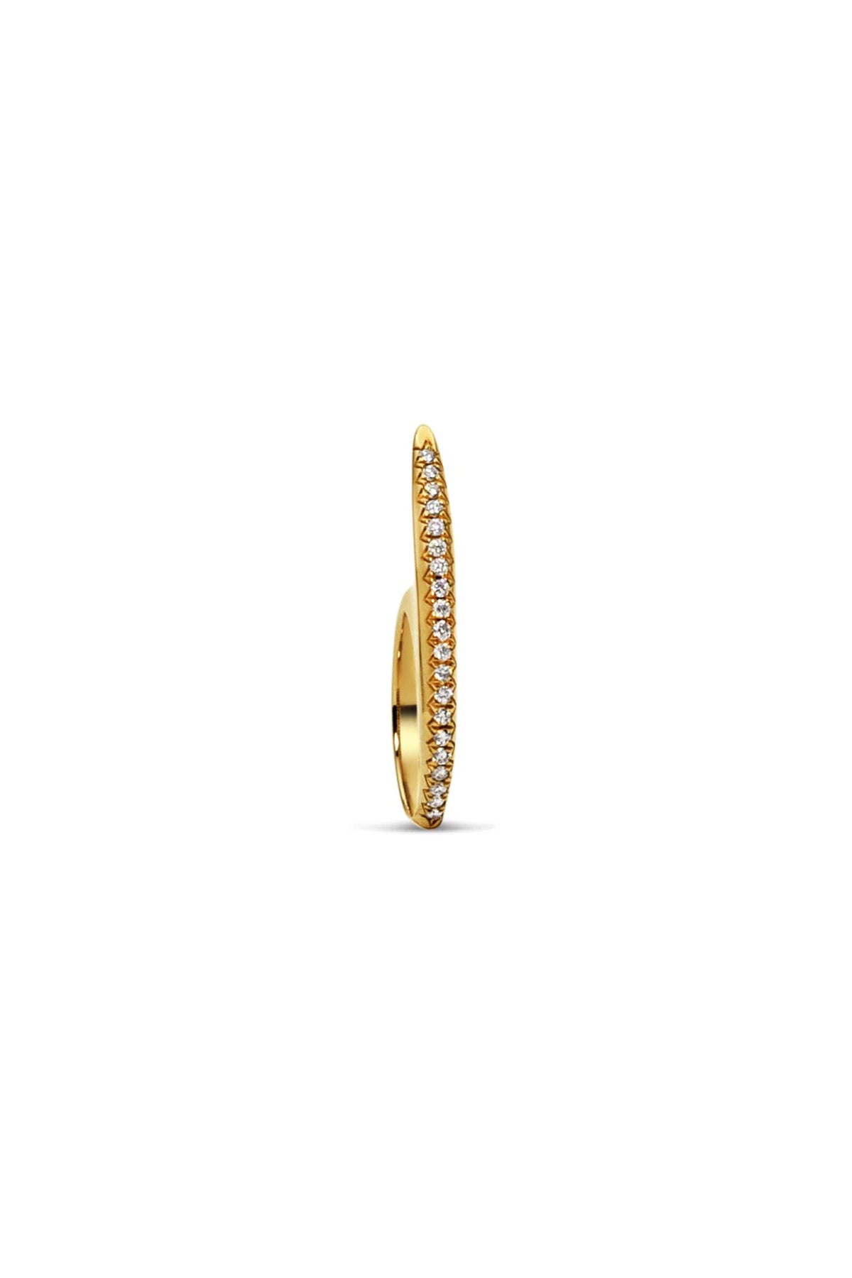 JOVANA DJURIC | SMALL YELLOW GOLD DIAMOND SLICE RING - MAXFIELD LA