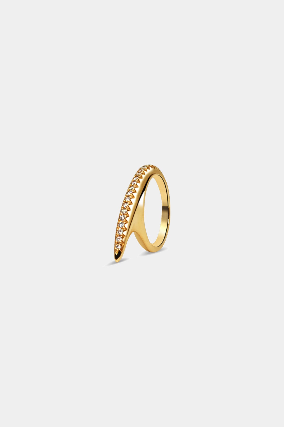 JOVANA DJURIC | SMALL YELLOW GOLD & DIAMOND SLICE RING