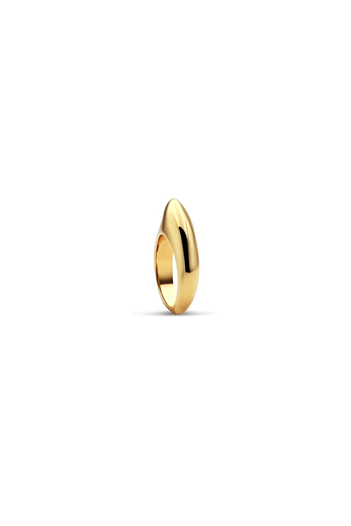 JOVANA DJURIC | SMALL YELLOW GOLD CRESCENT RING - MAXFIELD LA