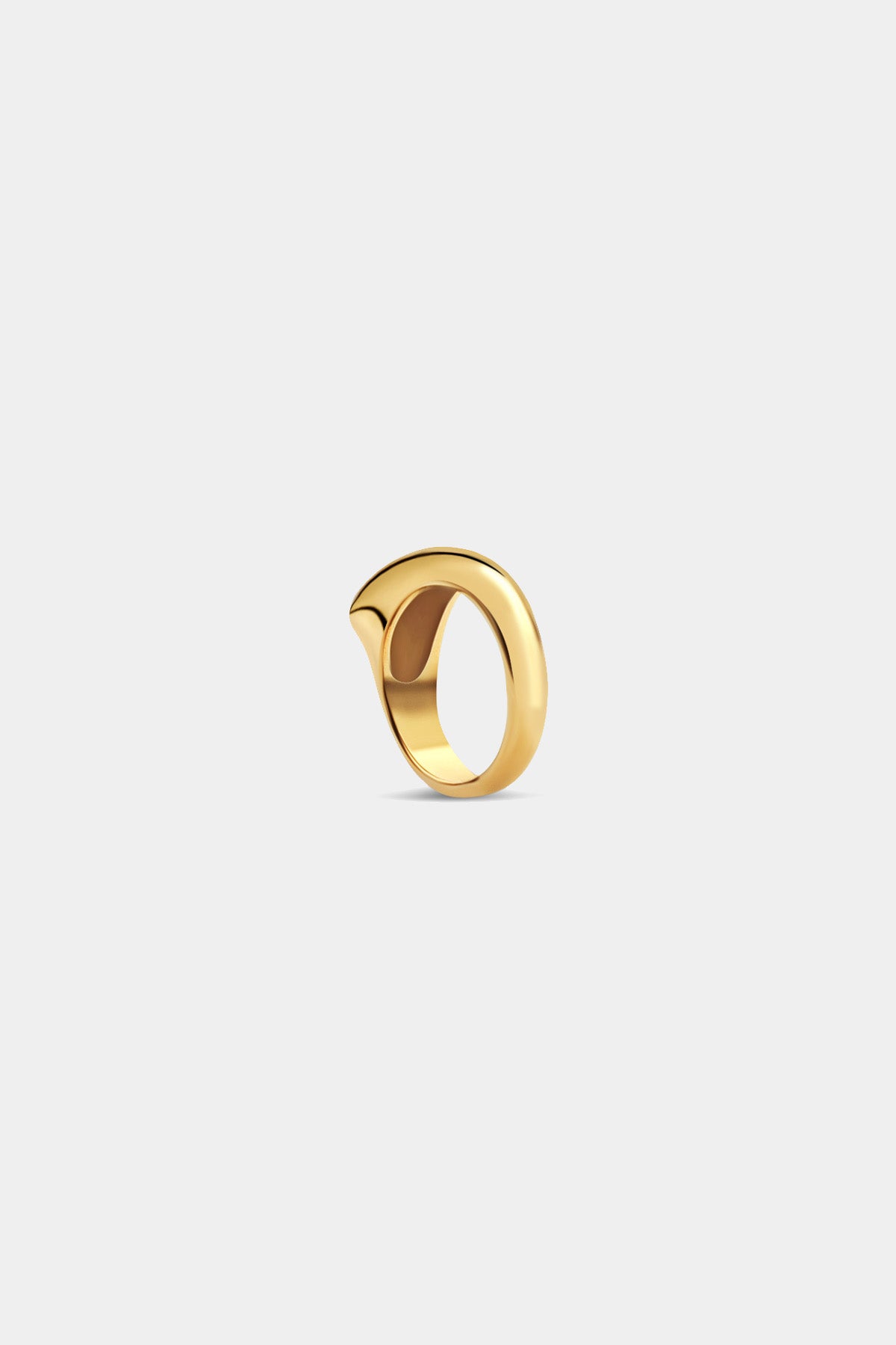 JOVANA DJURIC | SMALL YELLOW GOLD CRESCENT RING