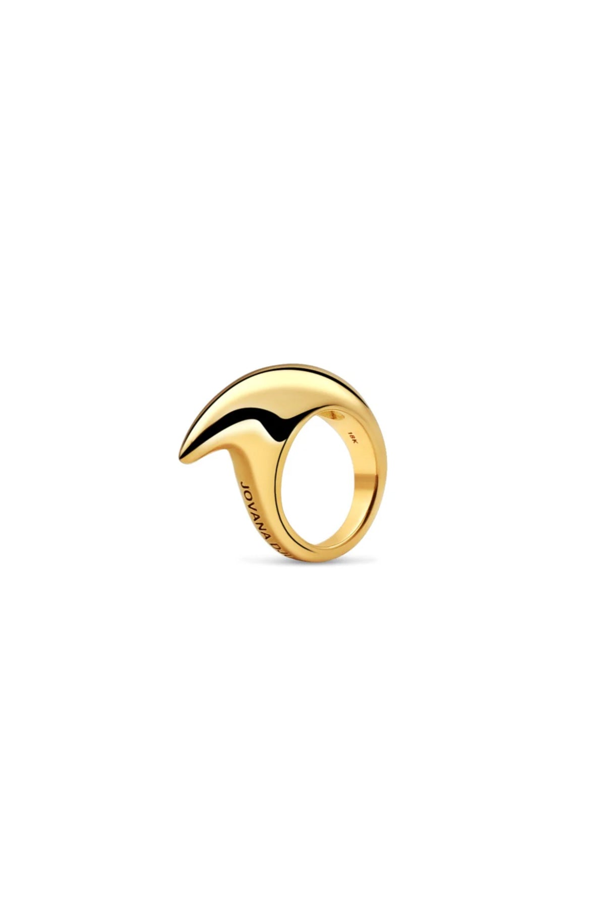 JOVANA DJURIC | MEDIUM YELLOW GOLD CRESCENT RING - MAXFIELD LA