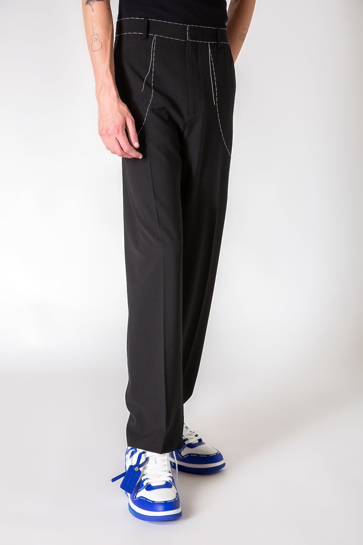 OFF-WHITE | STITCH ZIP TROUSERS