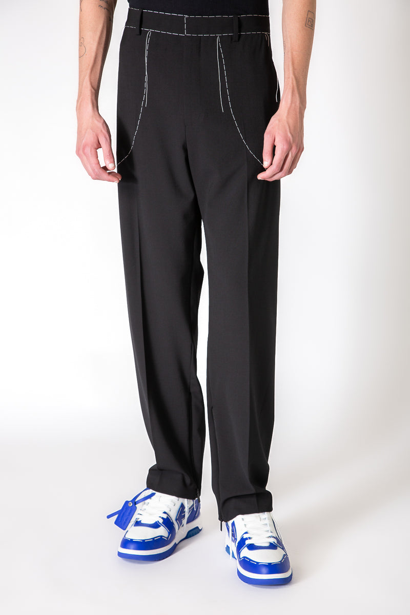 OFF-WHITE | STITCH ZIP TROUSERS