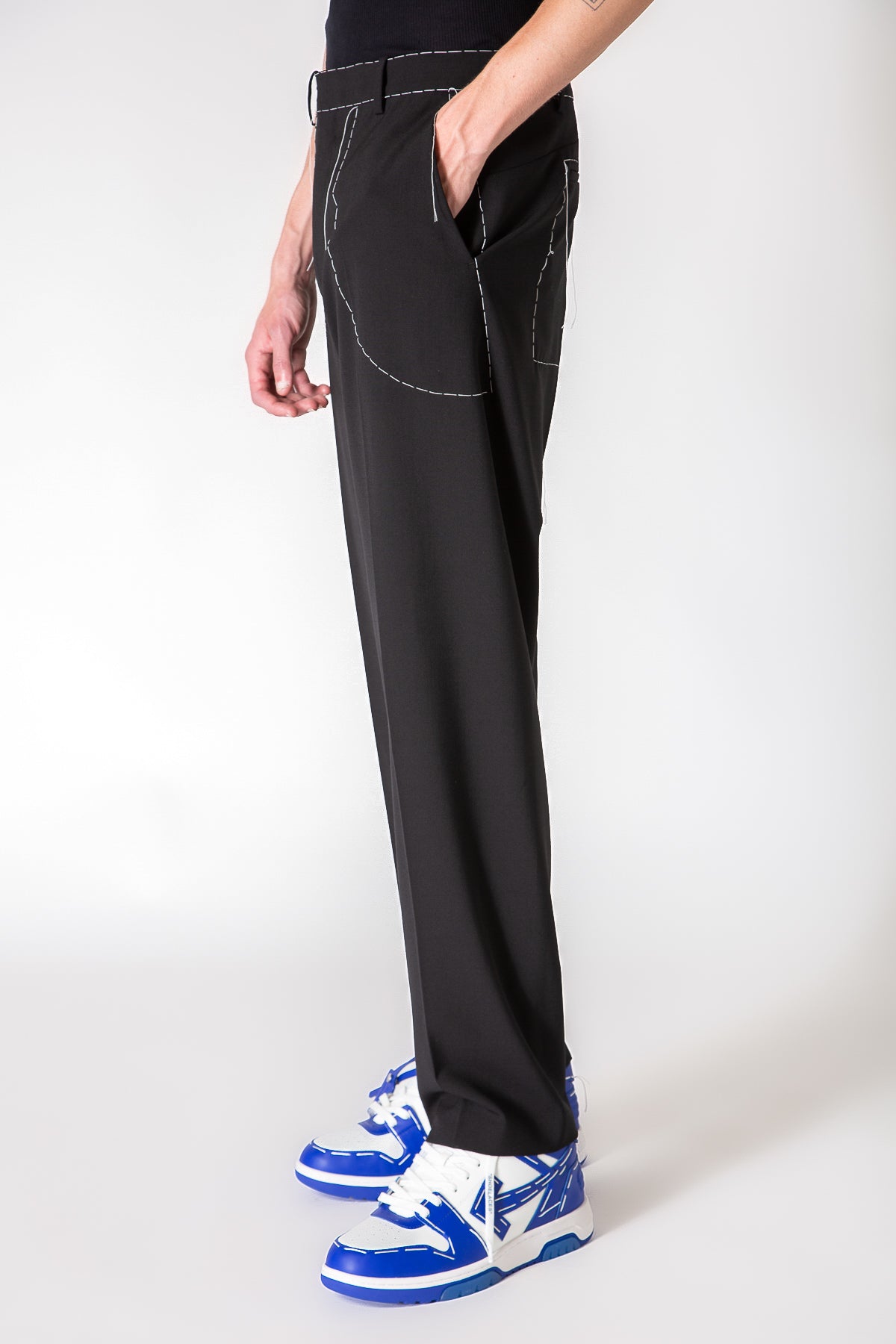 OFF-WHITE | STITCH ZIP TROUSERS - MAXFIELD LA