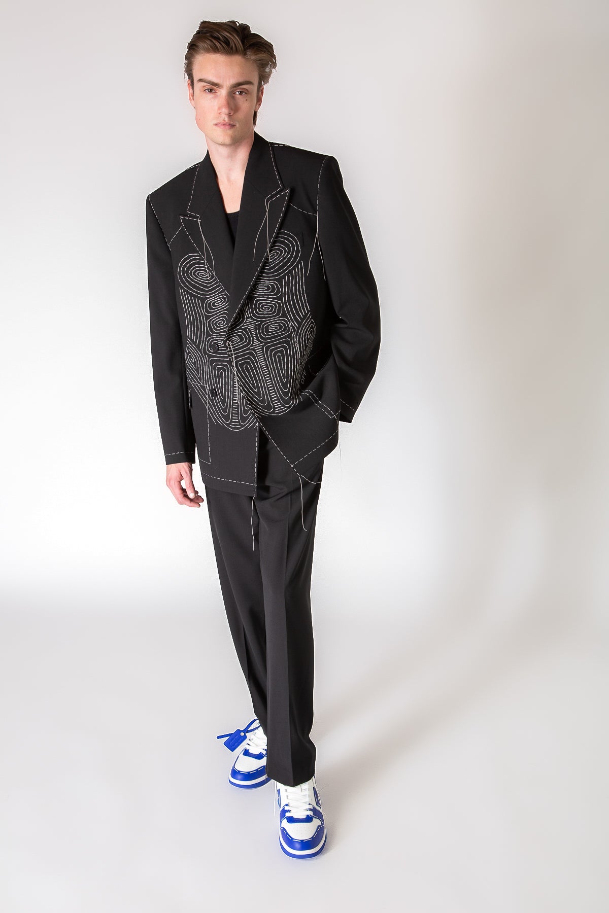 OFF-WHITE | BODY STITCH DOUBLE BREASTED JACKET - MAXFIELD LA