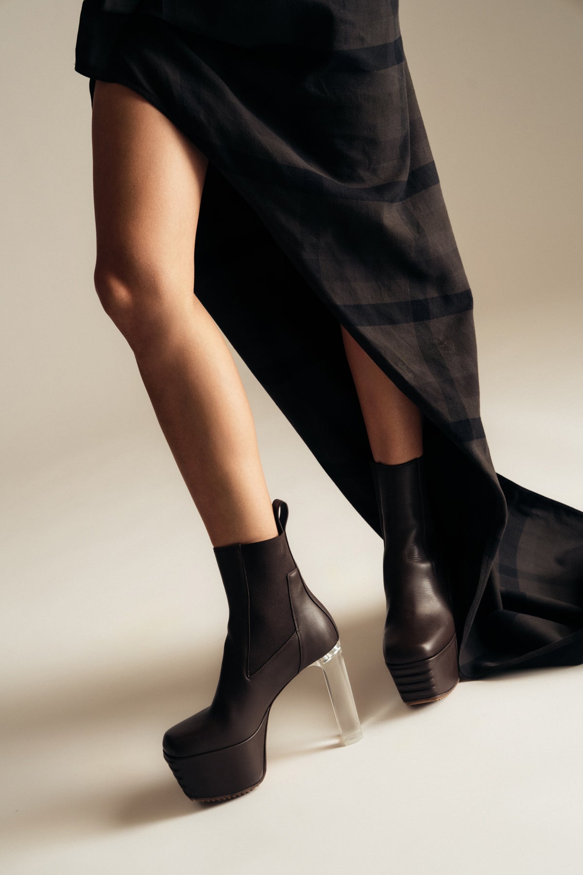 RICK OWENS | MINIMAL GRILL BEATLE 65 BOOTS - MAXFIELD LA
