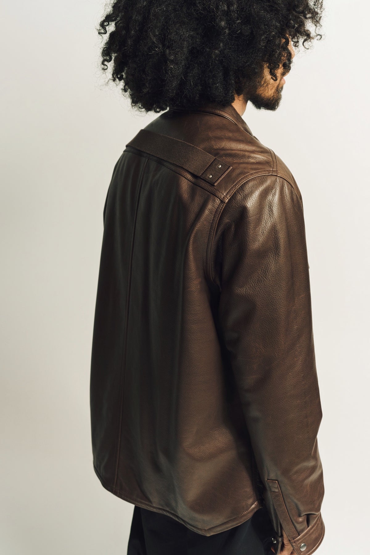 RICK OWENS | PADDED LEATHER OUTERSHIRT