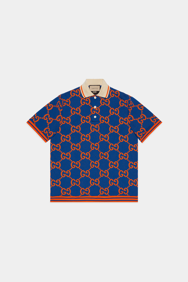 GUCCI | COTTON JACQUARD POLO T-SHIRT
