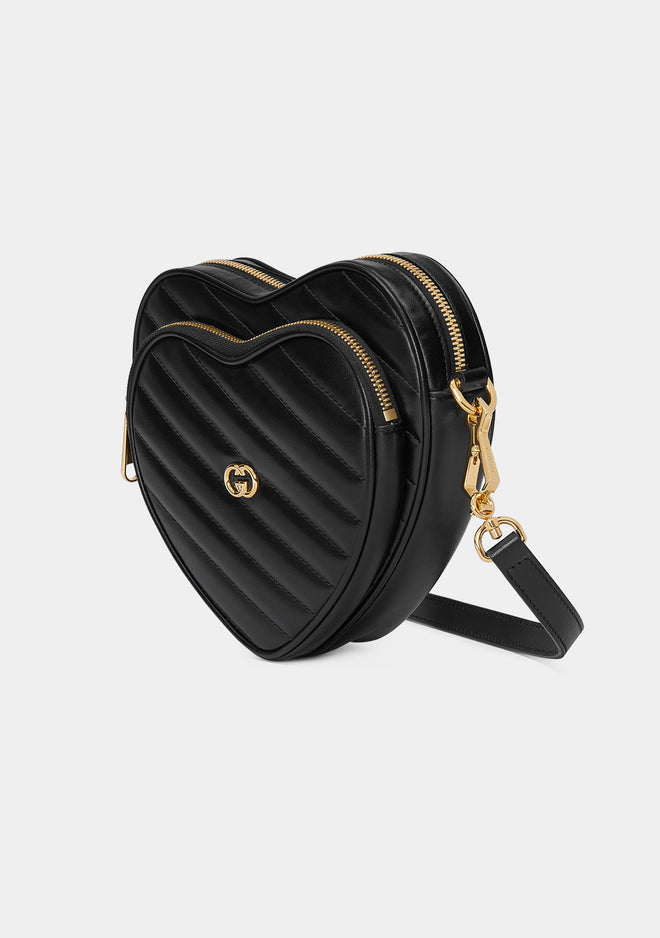 Gucci Interlocking G Mini Heart Shoulder Bag