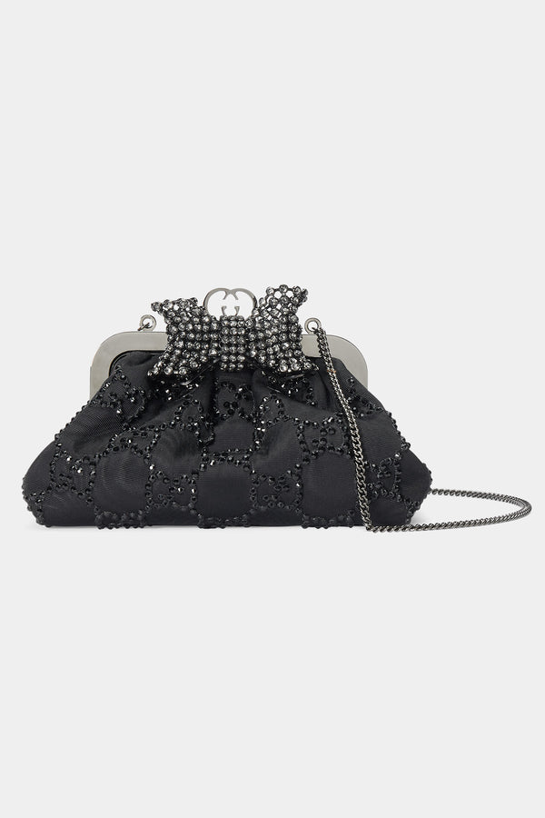 GUCCI | MOIRÉ FABRIC HANDBAG WITH BOW