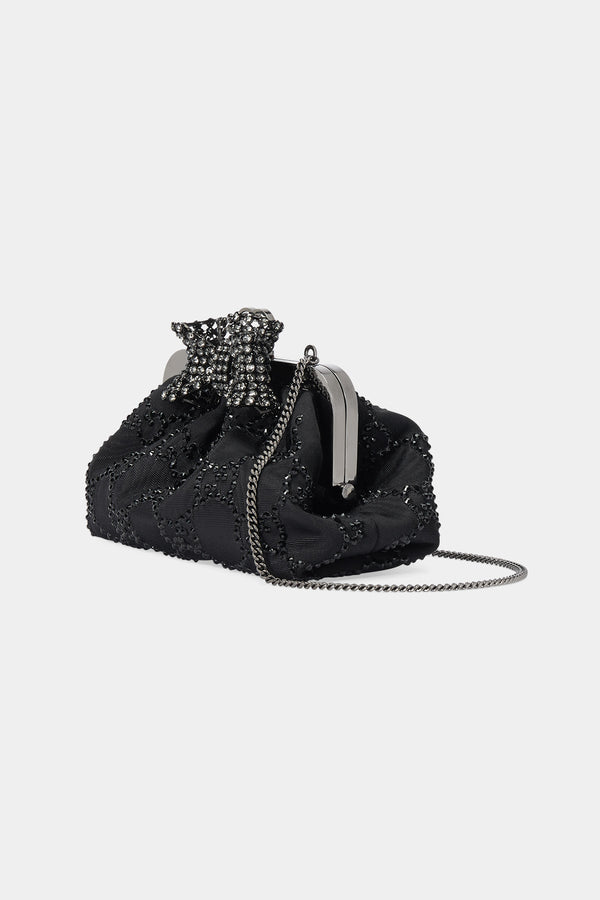 GUCCI | MOIRÉ FABRIC HANDBAG WITH BOW