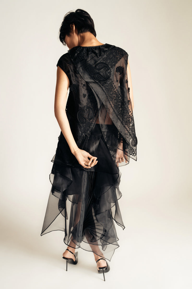 SACAI | BANDANA EMBROIDERED PULLOVER