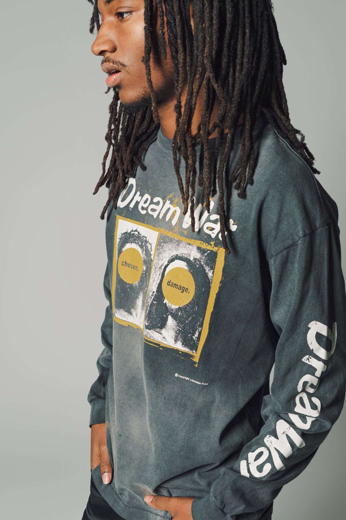 SAINT MICHAEL | DREAM WAR LONG SLEEVE TEE - MAXFIELD LA