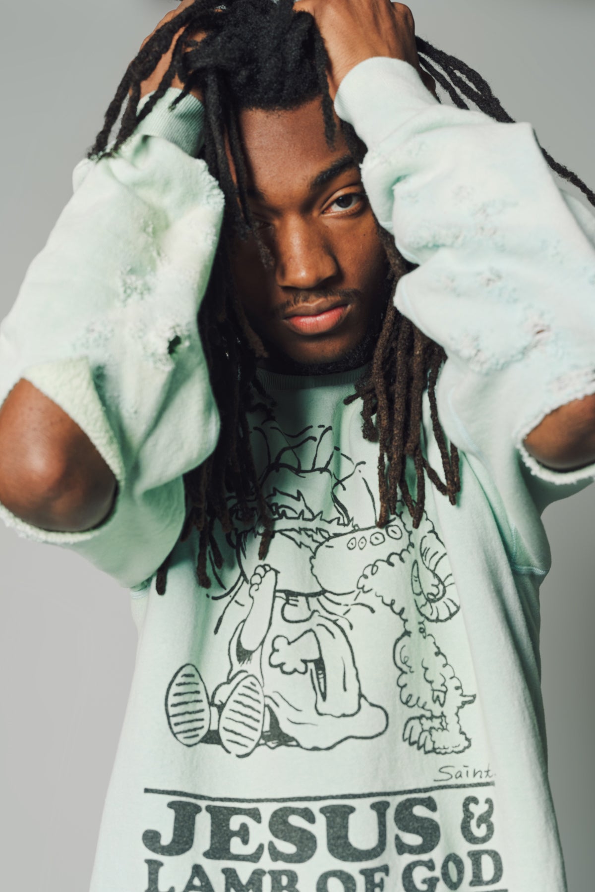 SAINT MICHAEL | JESUS CREWNECK - MAXFIELD LA