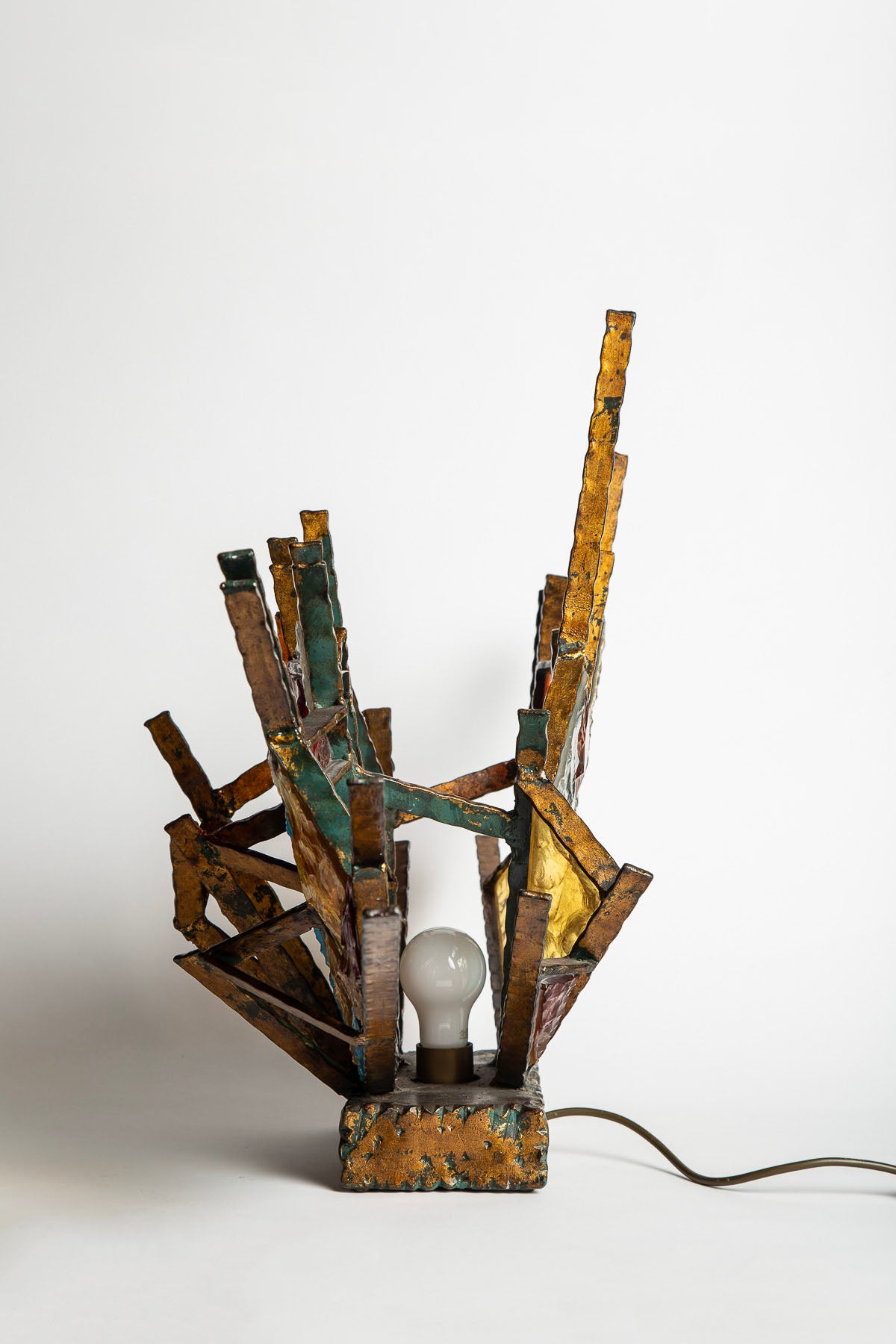 MAXFIELD PRIVATE COLLECTION | 1960'S BRUTALIST POLIARTE TABLE LAMP - MAXFIELD LA