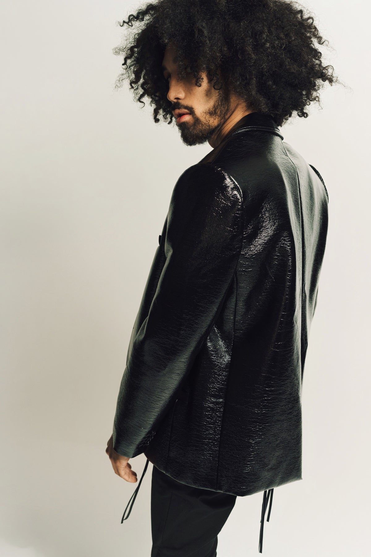 COURRÈGES | ZIPPED SLEEVES VINYL TAILORED JACKET - MAXFIELD LA