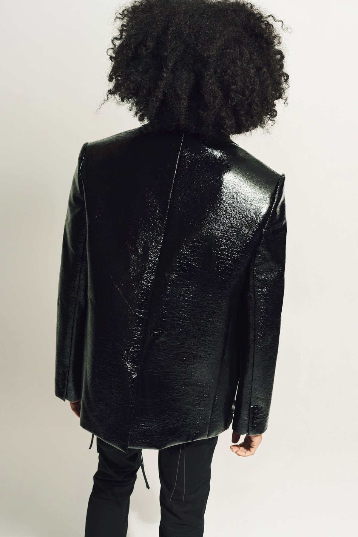 COURRÈGES | ZIPPED SLEEVES VINYL TAILORED JACKET - MAXFIELD LA