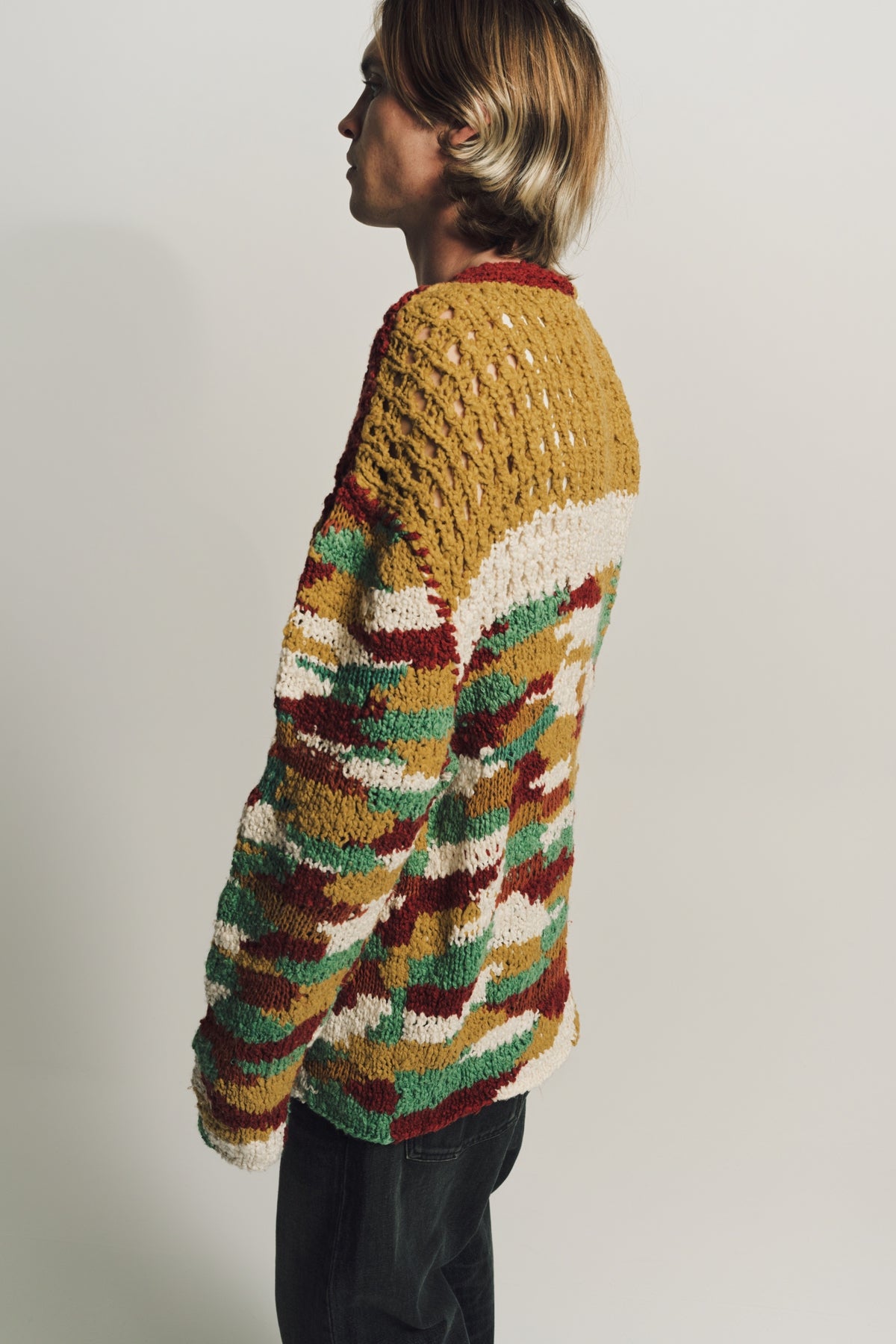 THE ELDER STATESMAN | KNOTTED COTTON CARDIGAN - MAXFIELD LA