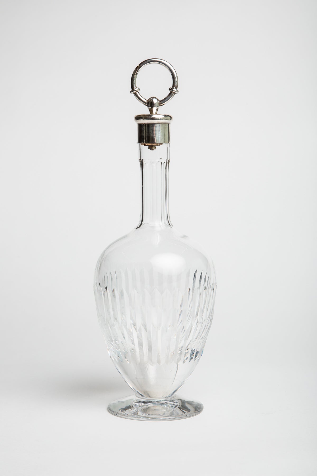 HERMÈS | 1985 STERLING SILVER & CRYSTAL DECANTER