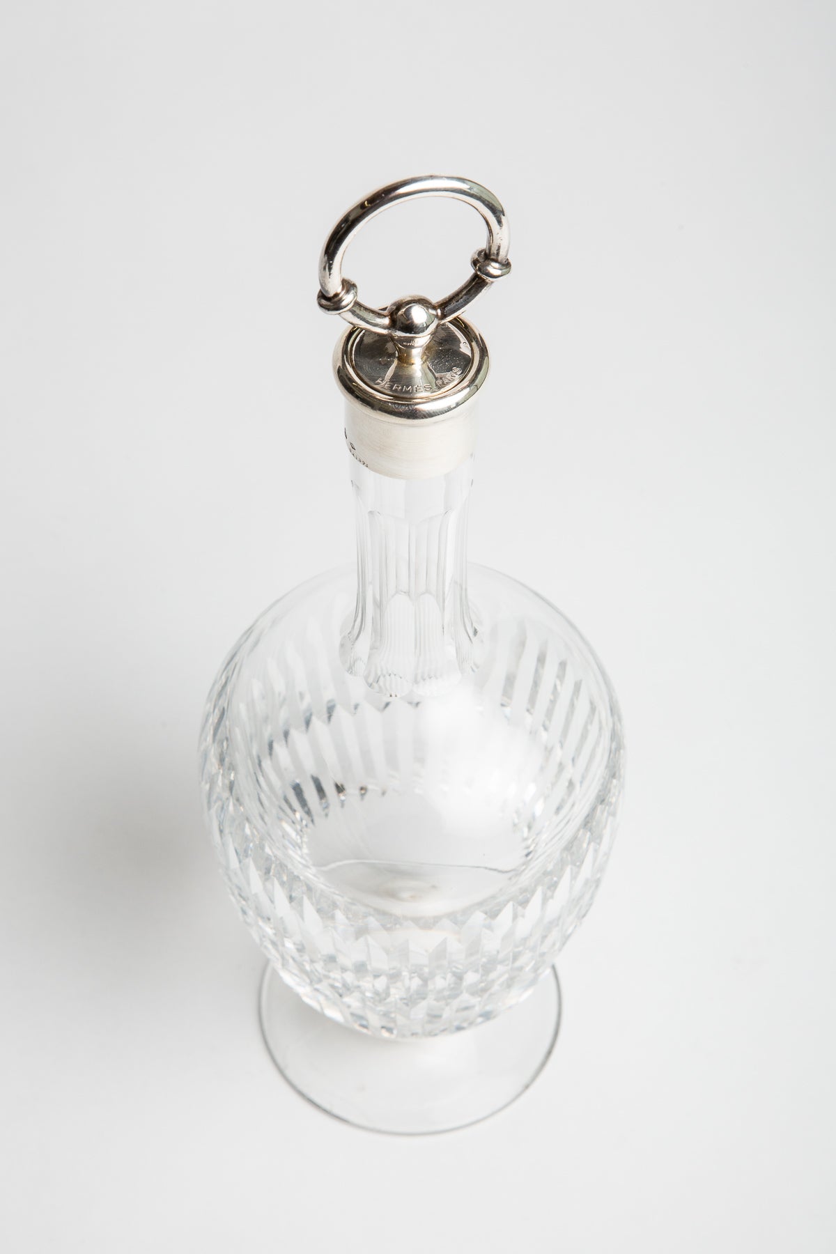 HERMÈS | 1985 STERLING SILVER & CRYSTAL DECANTER