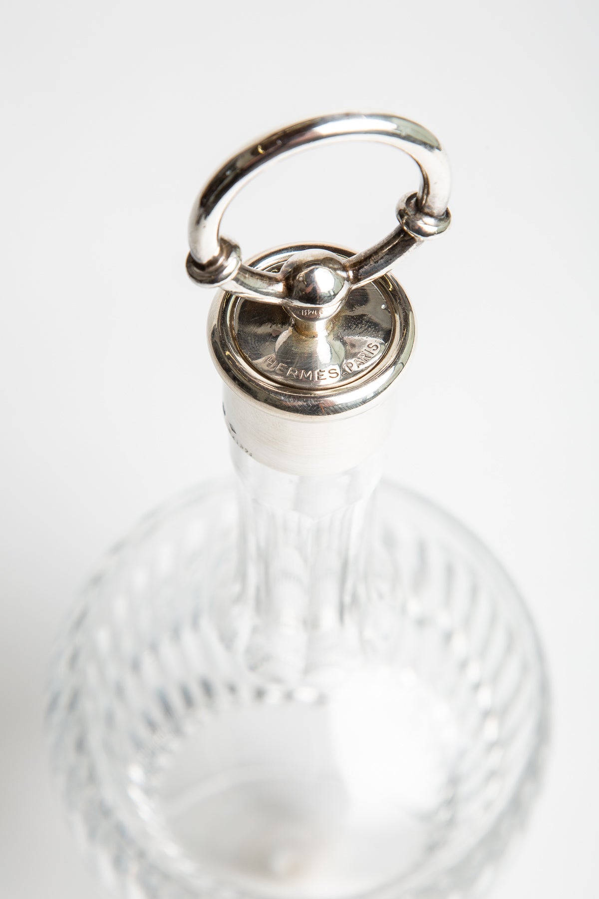 HERMÈS | 1985 STERLING SILVER & CRYSTAL DECANTER