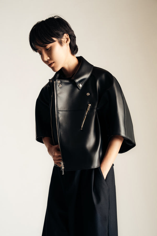 NOIR KEI NINOMIYA | SYNTHETIC LEATHER BAND JACKET
