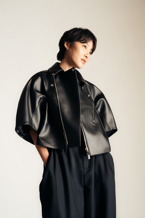 NOIR KEI NINOMIYA | SYNTHETIC LEATHER BAND JACKET