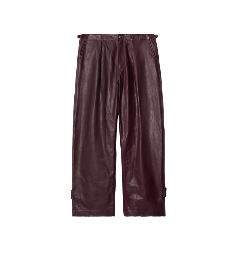 BURBERRY | PLEATED LEATHER TROUSERS