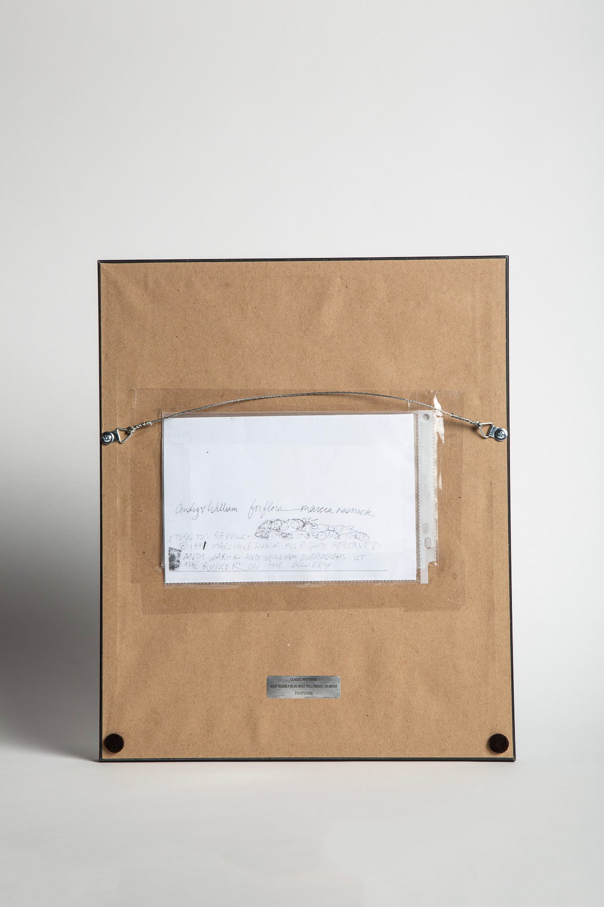 MARCIA RESNICK | SIGNED WARHOL & BURROUGHS PHOTO, FRAMED - MAXFIELD LA