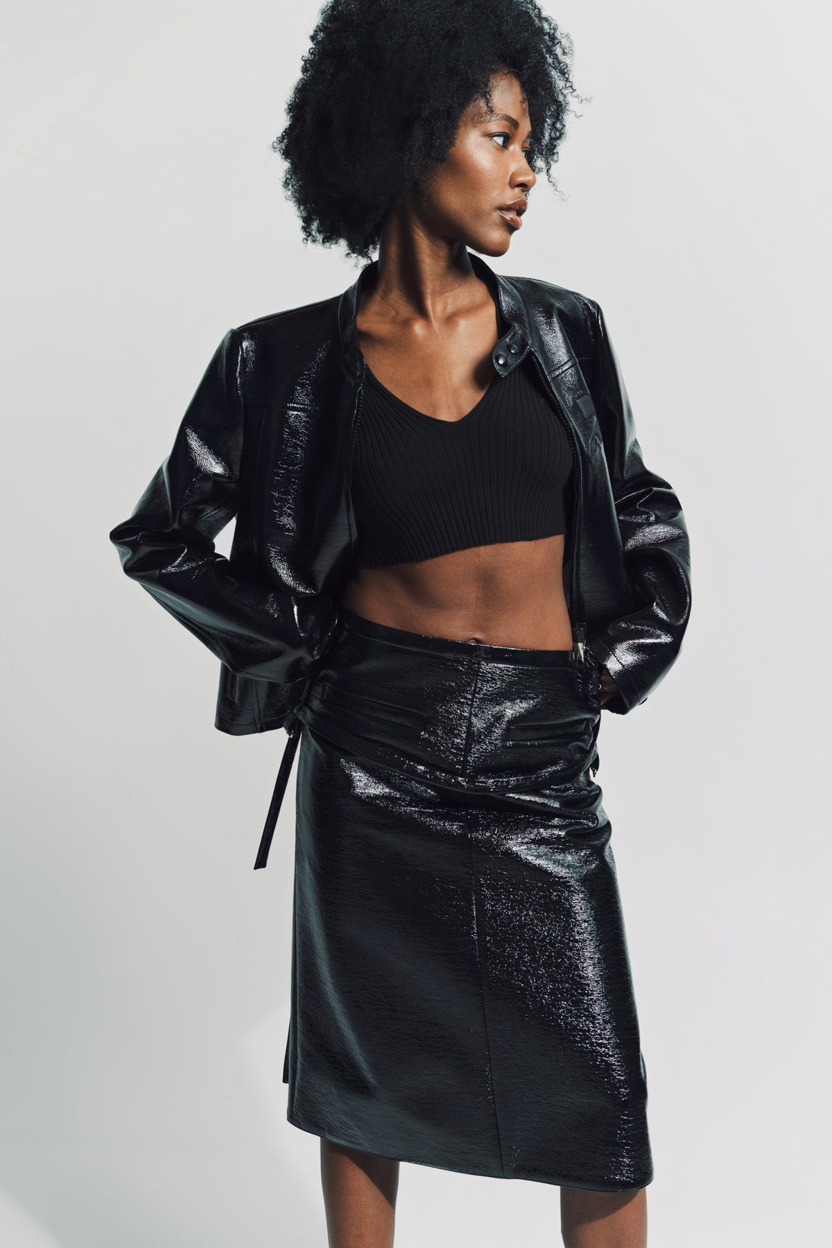 COURRÈGES | ONE STRAP VINYL SKIRT - MAXFIELD LA