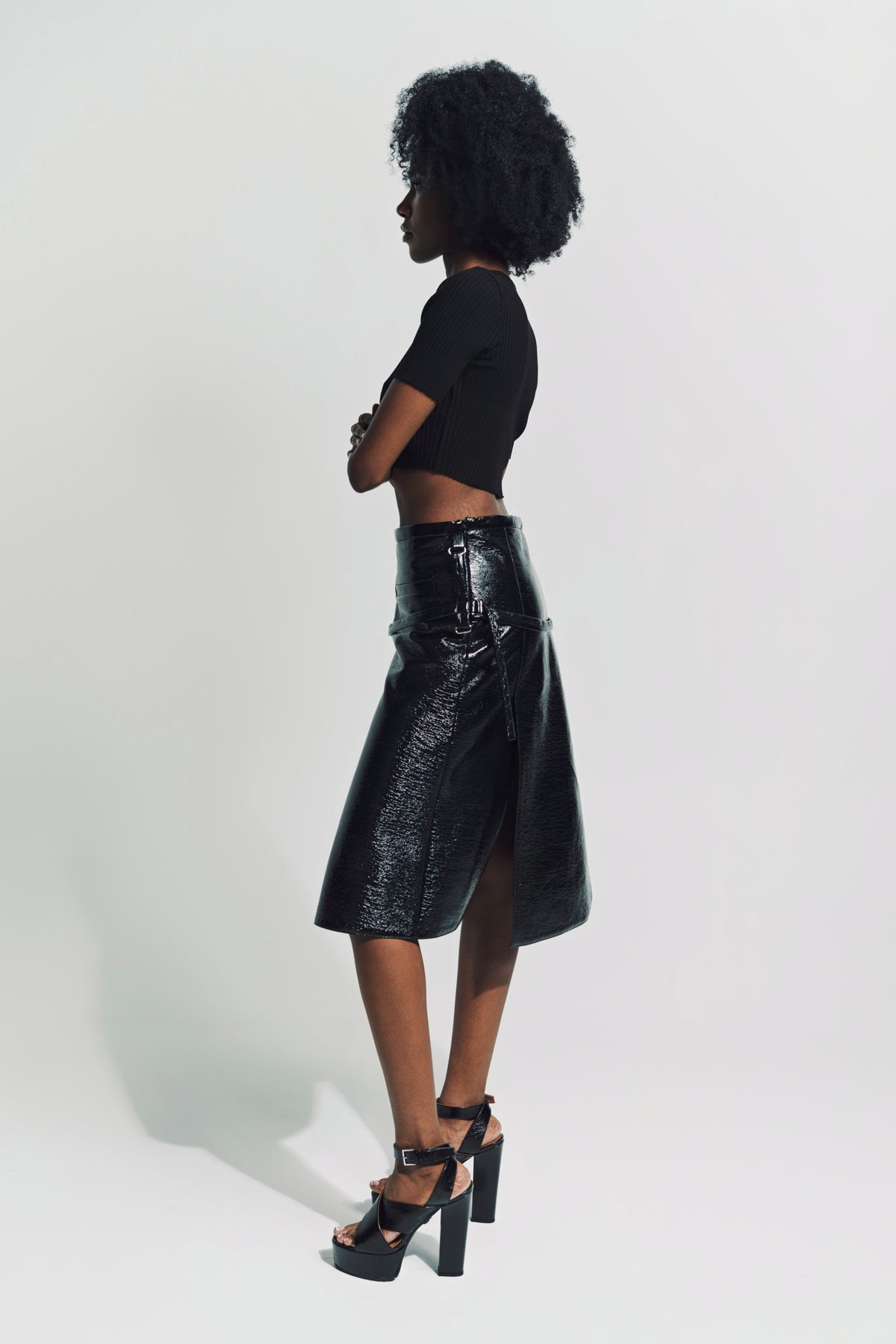 COURRÈGES | ONE STRAP VINYL SKIRT