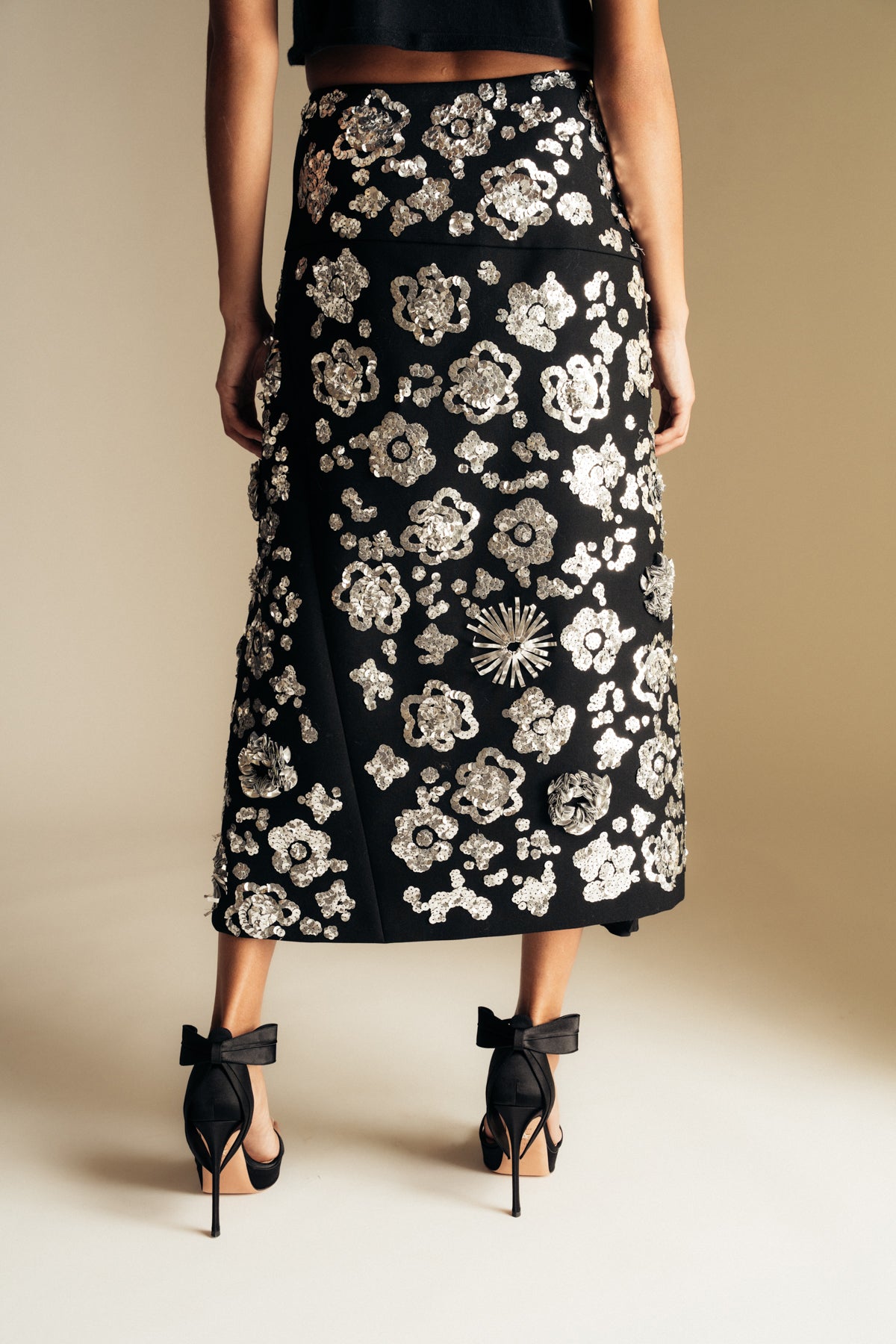 JIL SANDER | EMBROIDERED ASYMMETRICAL SKIRT - MAXFIELD LA
