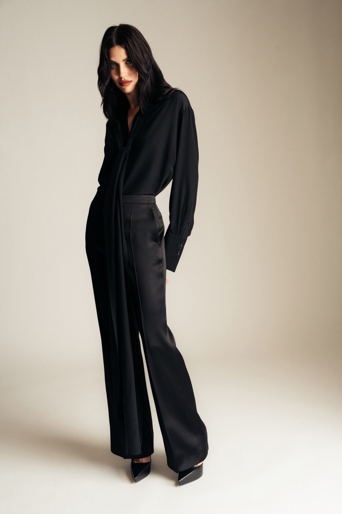 GIVENCHY | SILK BLOUSE WITH REMOVABLE LAVALLIERE