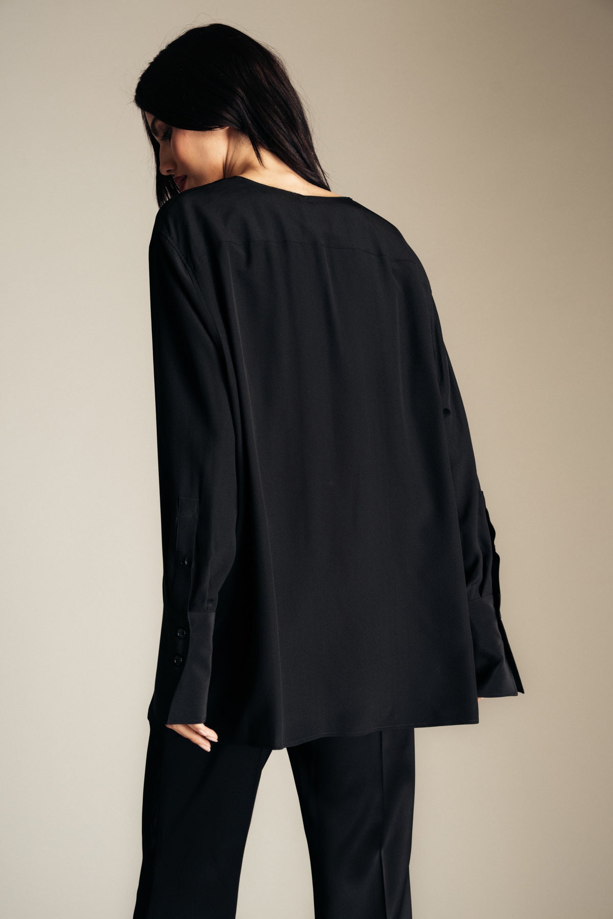 GIVENCHY | SILK BLOUSE WITH REMOVABLE LAVALLIERE