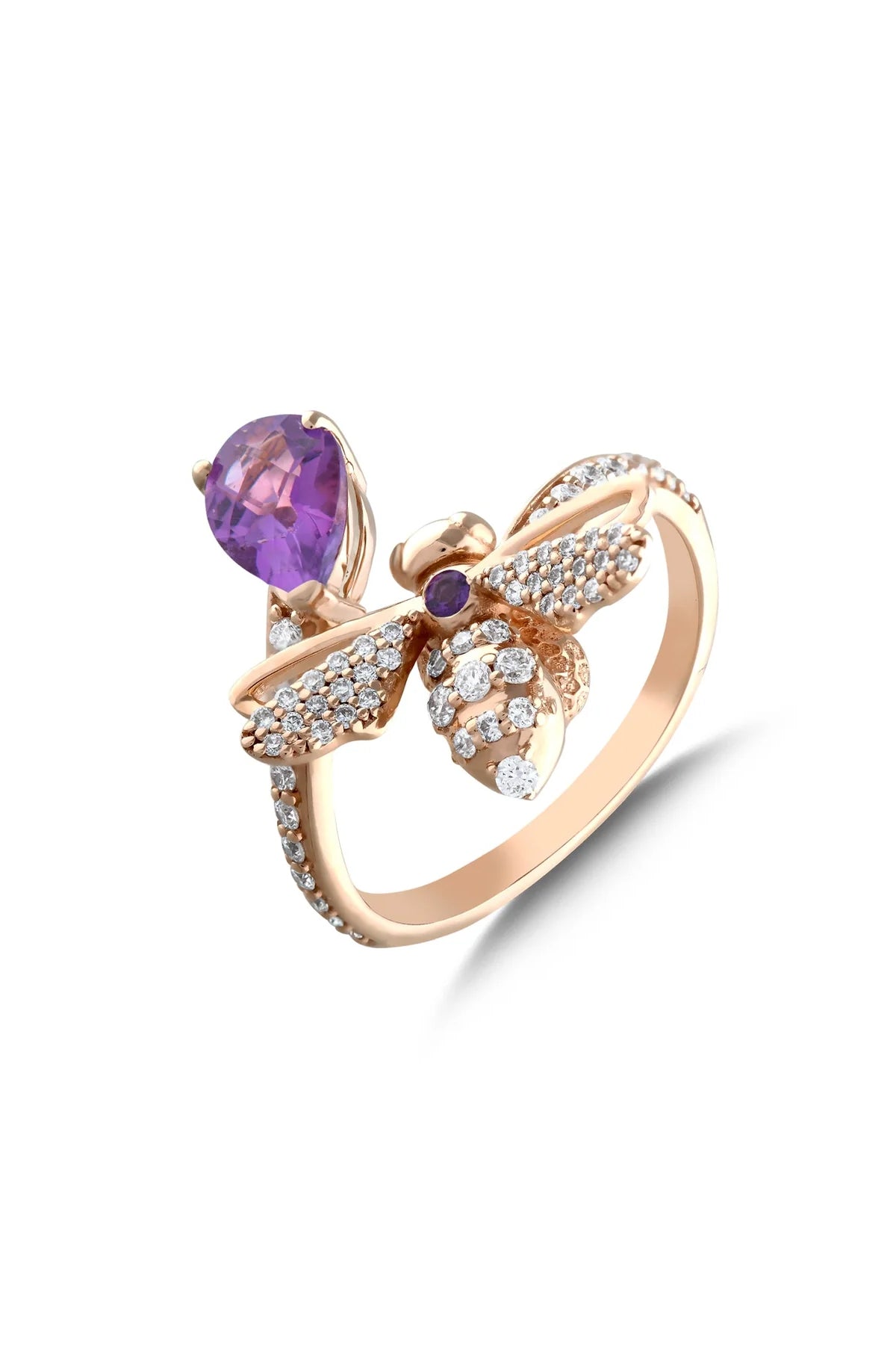BEE GODDESS | QUEEN BEE MELLONA AMETHYST RING - MAXFIELD LA