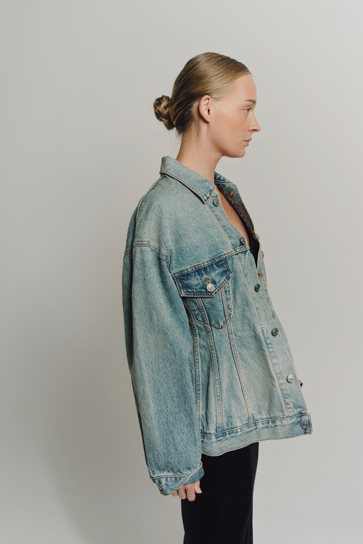 BALENCIAGA DENIM HOURGLASS JACKET