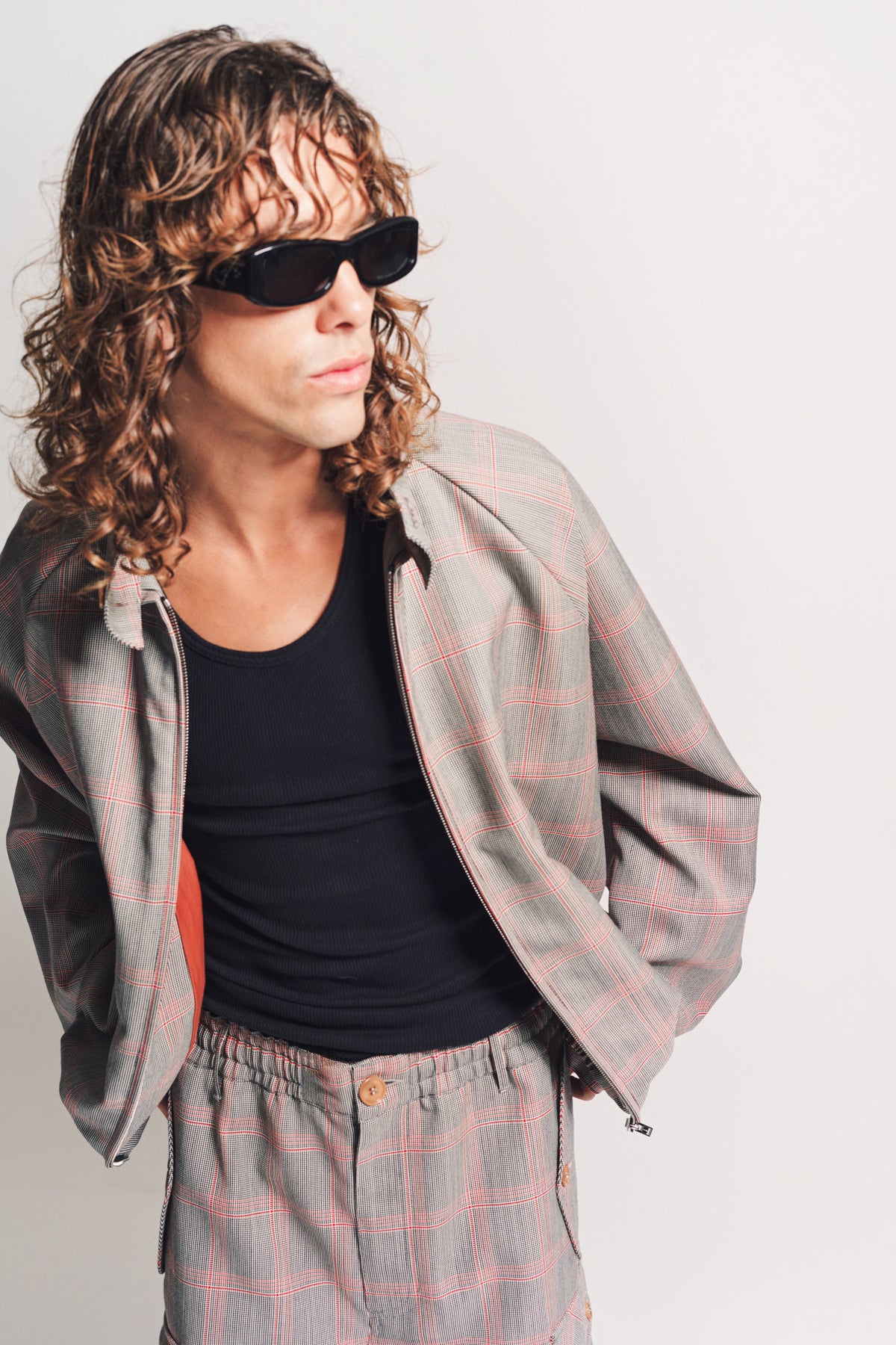 MARNI | CHECKED TECH WOOL BOMBER - MAXFIELD LA