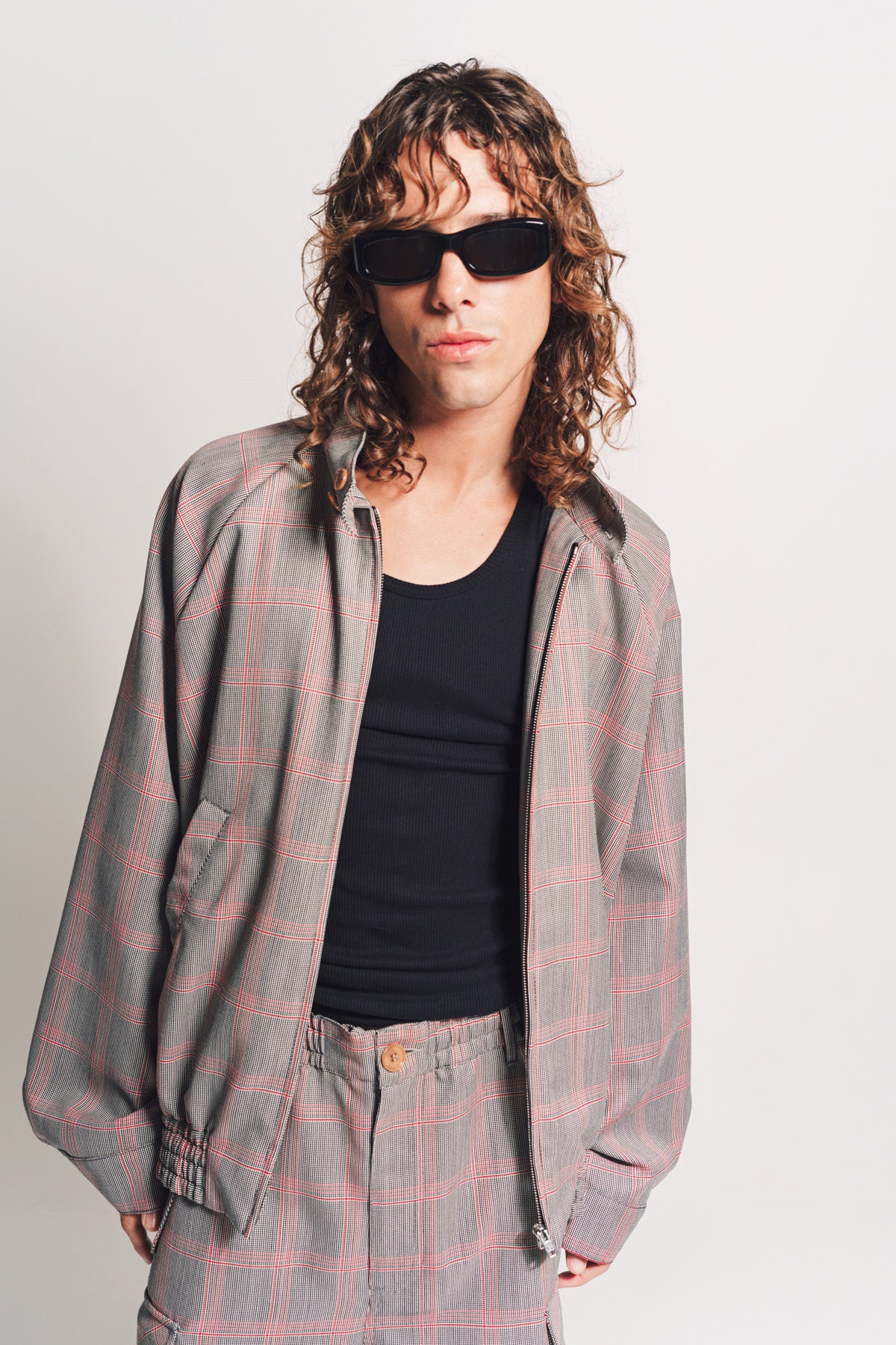MARNI | CHECKED TECH WOOL BOMBER - MAXFIELD LA